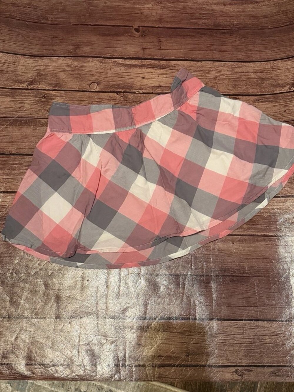 Women’s Aeropostale Pink Gray Checkered Plaid Skirt Medium Y2K Preppy Schoolgirl
